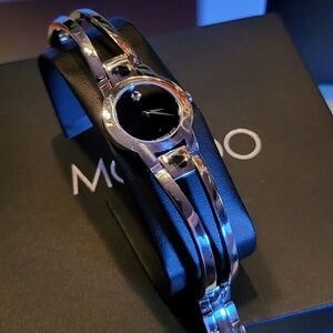 Movado Black and Silver Wearable Watch